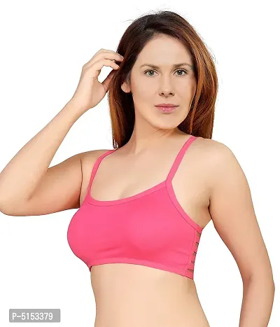 Women's Nylon, Spandex  Cotton Padded Non-Wired T-Shirt Bra - Pack Of 3-thumb3