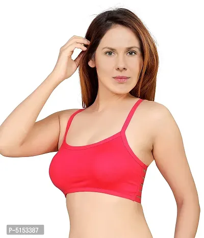 Women's Nylon, Spandex  Cotton Padded Non-Wired T-Shirt Bra - Pack Of 3-thumb3