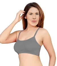 Women's Nylon, Spandex  Cotton Padded Non-Wired T-Shirt Bra - Pack Of 3-thumb1