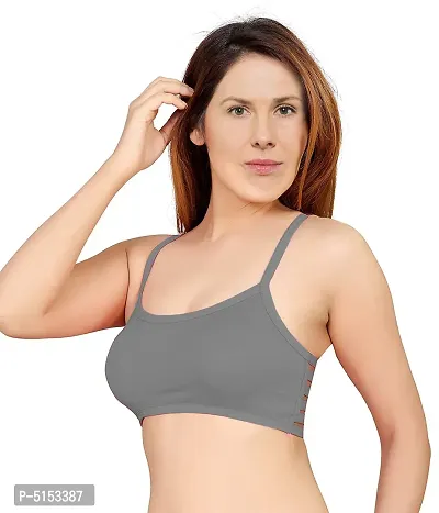 Women's Nylon, Spandex  Cotton Padded Non-Wired T-Shirt Bra - Pack Of 3-thumb2