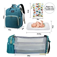 IndiRocks Diaper Bag Backpack Foldable Mummy Bag bagpack Waterproof, Washable for Girls and Boys (Green)-thumb4