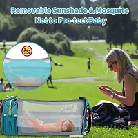 IndiRocks Diaper Bag Backpack Foldable Mummy Bag bagpack Waterproof, Washable for Girls and Boys (Green)-thumb1