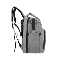 IndiRocks Diaper Bag Backpack Foldable Mummy Bag bagpack Waterproof, Washable for Girls and Boys-Grey-thumb3