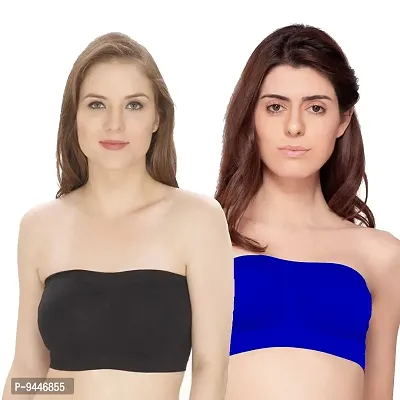 Non-Wired Seamless Non Padded Strapless Tube Top Bra Pack of 2, Lingerie,  Bra Free Delivery India.