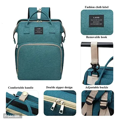 IndiRocks Diaper Bag Backpack Foldable Mummy Bag bagpack Waterproof, Washable for Girls and Boys (Green)-thumb4