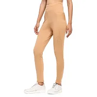 Elite Beige Cotton Spandex  Tights For Women-thumb4