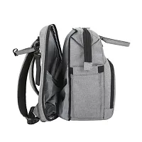 IndiRocks Diaper Bag Backpack Foldable Mummy Bag bagpack Waterproof, Washable for Girls and Boys-Grey-thumb2