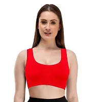 INDIROCKS Women Yoga Bra Running Bra Sports Bra Stretchable Non-Padded and Non-Wired Bra for Women/Girls, Freesize-thumb4