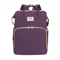 IndiRocks Diaper Bag Backpack Foldable Mummy Bag bagpack Waterproof, Washable for Girls and Boys-Purple-thumb1