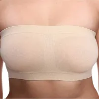 INDIROCKS Women's Non-Padded, Non-Wired Seamless Tube Bra (Free Size)-thumb2