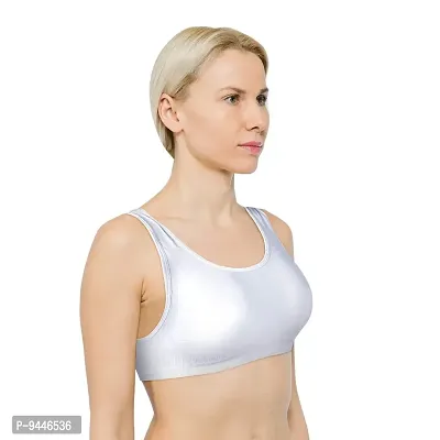 INDIROCKS Women Sport Bra Seamless Non Padded Bra-White-thumb2