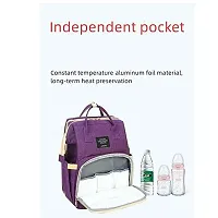IndiRocks Diaper Bag Backpack Foldable Mummy Bag bagpack Waterproof, Washable for Girls and Boys-Purple-thumb4