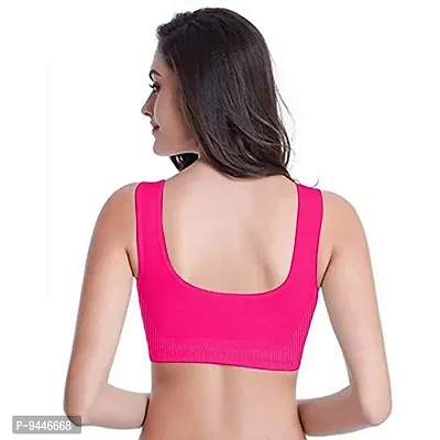 INDIROCKS Women Yoga Bra Running Bra Sports Bra Stretchable Non-Padded and Non-Wired Bra for Women/Girls, Freesize-thumb3