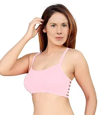 INDIROCKS Combo 2 Women's Nylon, Spandex & Cotton Padded Non-Wired T-Shirt Bra White/Pink-thumb4