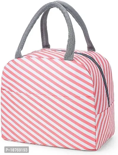 Insulated White Lunch Bag Leakproof Wide Open Tote Bag Lunch Box Container