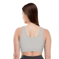 INDIROCKS Women's Nylon Non-Padded Wire Free Sports Sports Bra (P1_AIR_GREY_Grey_Free Size)-thumb1