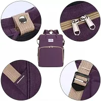 IndiRocks Diaper Bag Backpack Foldable Mummy Bag bagpack Waterproof, Washable for Girls and Boys-Purple-thumb2