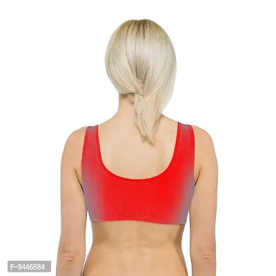 INDIROCKS Women Yoga Bra Running Bra Sports Bra Stretchable Non-Padded and Non-Wired Bra for Women/Girls, Freesize-thumb3