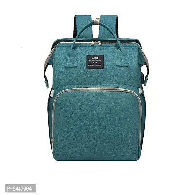 IndiRocks Diaper Bag Backpack Foldable Mummy Bag bagpack Waterproof, Washable for Girls and Boys (Green)-thumb0
