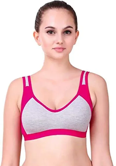 Fashion is My Style Sports Bra for Women Full Coverage Everyday Bra, See Main Image to Check How Many Sets You Will Get (30, Pink)