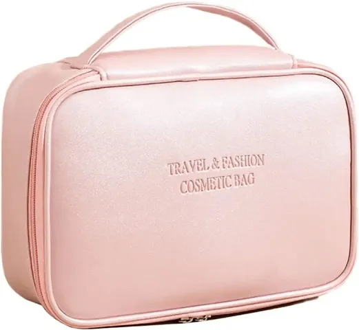 Travel Makeup Bag Waterproof Cosmetic Bag Leather Makeup Travel Bag