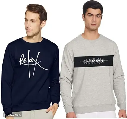 Fancy Cotton Sweatshirts for Men Pack Of 2-thumb0