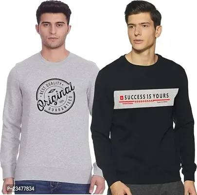 Fancy Cotton Sweatshirts for Men Pack Of 2-thumb0