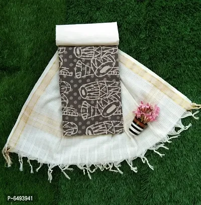 Women Cotton Dress Material with Dupatta