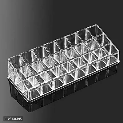 RAJA DHIRAJ Cosmetic Makeup Case Clear Acrylic Lipstick Holder Display Stand Organiser with - 24 Section-thumb3