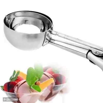 RAJA Dhiraj Dhiraj Easy Handheld Multi Use Stainless Steel Ice Cream Scooper Melon Scoop-1 pc-thumb2