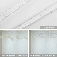 RAJA DHIRAJ Clear Acrylic Plastic Glitter Coat Hanger Bling Space Saving Suit Hangers Heavy Duty Clothes Hanger with Swivel Hook Non Slip Notches for Adult Closet-thumb3