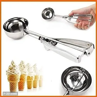 RAJA Dhiraj Dhiraj Easy Handheld Multi Use Stainless Steel Ice Cream Scooper Melon Scoop-1 pc-thumb3