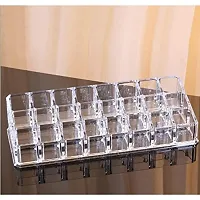 RAJA DHIRAJ Cosmetic Makeup Case Clear Acrylic Lipstick Holder Display Stand Organiser with - 24 Section-thumb4