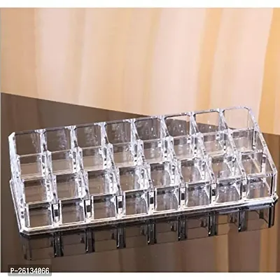 RAJA DHIRAJ Cosmetic Makeup Case Clear Acrylic Lipstick Holder Display Stand Organiser with - 24 Section-thumb5