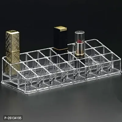 RAJA DHIRAJ Cosmetic Makeup Case Clear Acrylic Lipstick Holder Display Stand Organiser with - 24 Section