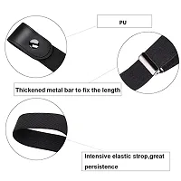 RAJA DHIRAJ invisible elastic lazy belt unisex No Buckle Stretch Belt For Women/Men Elastic Waist Belt Up to for Jeans Pants elastic adjustable belt for women men-thumb2