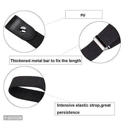 RAJA DHIRAJ invisible elastic lazy belt unisex No Buckle Stretch Belt For Women/Men Elastic Waist Belt Up to for Jeans Pants elastic adjustable belt for women men-thumb3