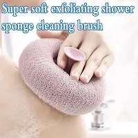 RAJA DHIRAJ Bath Sponge Cleaning Brush Super Soft Exfoliating Bath Sponge Cleaning Brush, Massage Bath Sponge Ball with Suction Cup for Women Men (Multicolour) (PACK OF 2)-thumb4