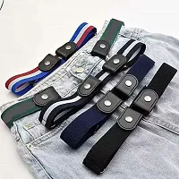 RAJA DHIRAJ invisible elastic lazy belt unisex No Buckle Stretch Belt For Women/Men Elastic Waist Belt Up to for Jeans Pants elastic adjustable belt for women men-thumb3