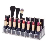 RAJA DHIRAJ Cosmetic Makeup Case Clear Acrylic Lipstick Holder Display Stand Organiser with - 24 Section-thumb1