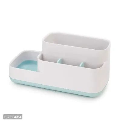 RAJA DHIRAJ 5 Compartment Kitchen and Bathroom Organizer Storage Shelf Soap, Cosmetics, Toiletry, and Toothbrush Holder Stand for Wash Basin