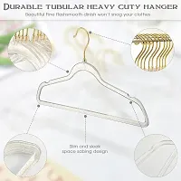 RAJA DHIRAJ Clear Acrylic Plastic Glitter Coat Hanger Bling Space Saving Suit Hangers Heavy Duty Clothes Hanger with Swivel Hook Non Slip Notches for Adult Closet-thumb2