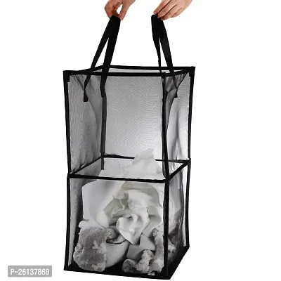 RAJA DHIRAJ Laundry Hamper Bag with Handles, Double-Layer Collapsible Laundry Basket, Foldable Dirty Clothes Mesh Popup Hamper for Washing Storage, Kids Room, Dorm or Travel (PACK OF 1)-thumb5