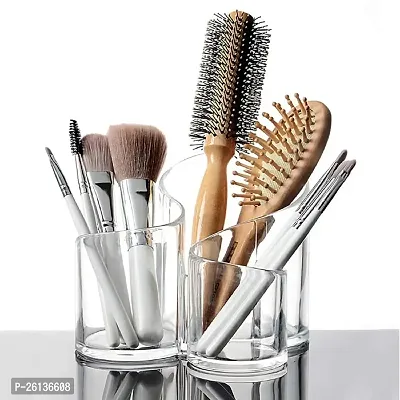 RAJA DHIRAJ Acrylic Cosmetic Organizer Makeup Brush Holder Acrylic Makeup Brush Nail Polish Lipstick Eyeliner Comb Beauty Storage Holder Desk Rake Stand Organizer Dressing Table Beauty Cosmetic Holder