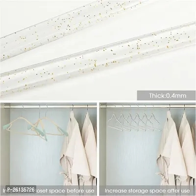 RAJA DHIRAJ Clear Acrylic Plastic Glitter Coat Hanger Bling Space Saving Suit Hangers Heavy Duty Clothes Hanger with Swivel Hook Non Slip Notches for Adult Closet-thumb4