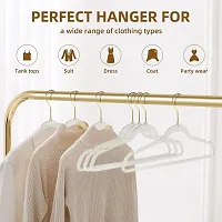 RAJA DHIRAJ Clear Acrylic Plastic Glitter Coat Hanger Bling Space Saving Suit Hangers Heavy Duty Clothes Hanger with Swivel Hook Non Slip Notches for Adult Closet-thumb4