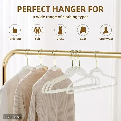 RAJA DHIRAJ Clear Acrylic Plastic Glitter Coat Hanger Bling Space Saving Suit Hangers Heavy Duty Clothes Hanger with Swivel Hook Non Slip Notches for Adult Closet-thumb5