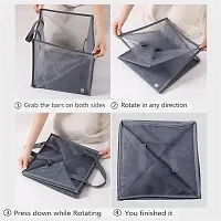 RAJA DHIRAJ Laundry Hamper Bag with Handles, Double-Layer Collapsible Laundry Basket, Foldable Dirty Clothes Mesh Popup Hamper for Washing Storage, Kids Room, Dorm or Travel (PACK OF 1)-thumb3