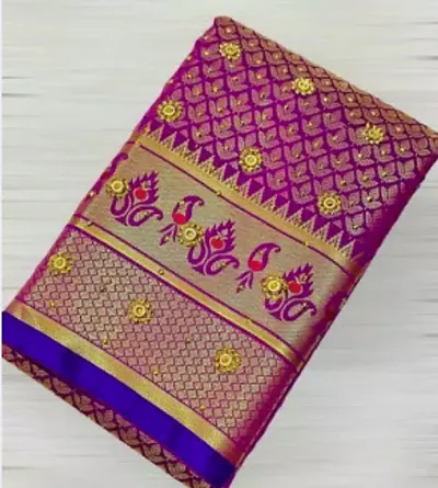 Attractive Art Silk Saree without Blouse piece 
