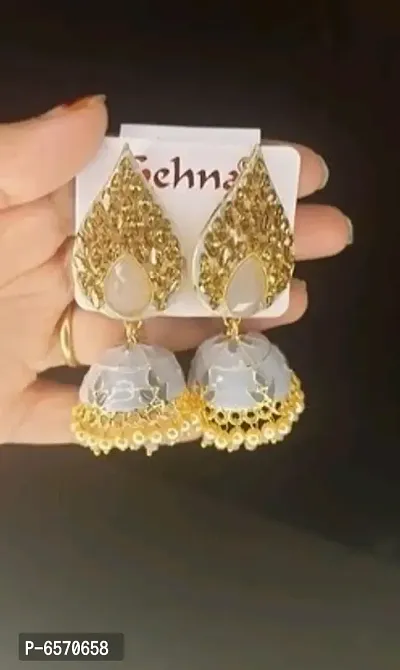 Women Alloy Jhumkas Earrings-thumb0